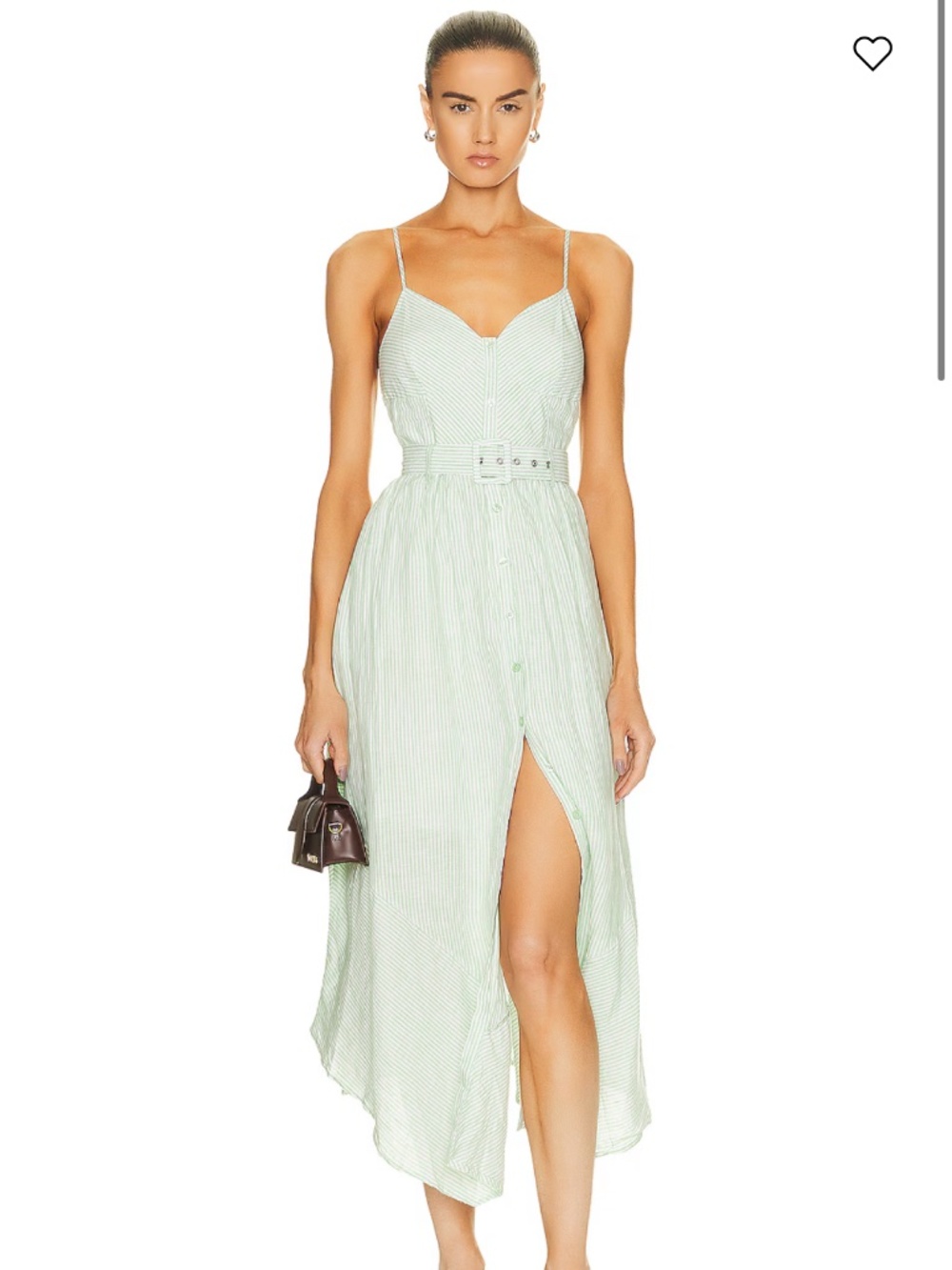 Leighton Belted Midi Dress in Spring Green JONATHAN SIMKHAI STANDARD